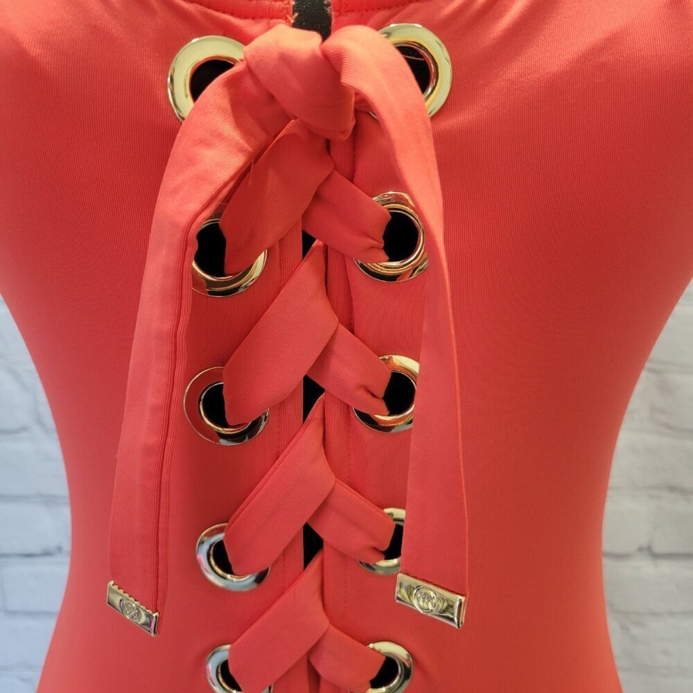 MICHAEL Michael Kors Lace-Up One-Piece Swimsuit - Picture 3 of 6